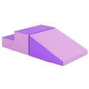 2-Piece Step and Slide Climber for Infants and Toddlers Baby Soft Play Set Foam Blocks-Purple by LJGDeals