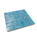 Sky Blue 12x12 Glossy Uniform square Glass Mosaic Tile (10 pack, 10 sq ft/case)