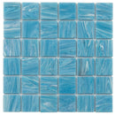 Sky Blue 12x12 Glossy Uniform square Glass Mosaic Tile (10 pack, 10 sq ft/case) - Sample