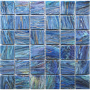 Midnight Blue 12x12 Glossy Uniform square Glass Mosaic Tile (10 pack, 10 sq ft/case) - Sample