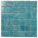 Light Teal Blue 12x12 Glossy Uniform square Glass Mosaic Tile (10 pack, 10 sq ft/case) - Sample