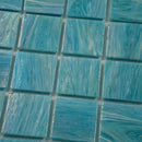 Light Teal Blue 12x12 Glossy Uniform square Glass Mosaic Tile (10 pack, 10 sq ft/case) - Sample