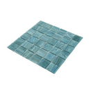 Yale Blue 12x12 Glossy Uniform square Glass Mosaic Tile (10 pack, 10 sq ft/case)