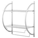 Wall Mounted 2-Tier Bathroom Towel Rack with 2 Towel Bars by DirectDeals