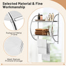 Wall Mounted 2-Tier Bathroom Towel Rack with 2 Towel Bars by DirectDeals