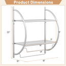 Wall Mounted 2-Tier Bathroom Towel Rack with 2 Towel Bars by DirectDeals
