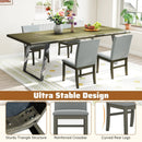 Upholstered Dining Chairs Set of 2 with Rubber Wood Legs and High Back-Gray by LJGDeals