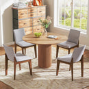 Set of 2 Wooden Dining Chairs Upholstered with High Curved Back-Walnut by LJGDeals