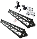 DJ Triangle Truss Extension Lighting System by GRIFFIN | Mounts on your Speaker Stands | Trussing Stage Kit for Smoke Machines & Dance Can Lights | C Clamps Mounting Brackets & Platform Hardware Set