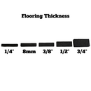 NEW Hammer Clad 1/2" Premium Rubber Floor Tiles and Interlocking Gym Tile Flooring