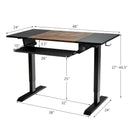 48 Inch Electric Sit to Stand Desk with Keyboard Tray by LJGDeals