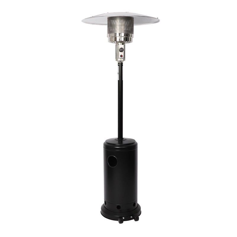 Outdoor Propane Heater Portable Patio Heater With Wheels 87 Inches Tall 36000 BTU for  Commercial Courtyard (Black)