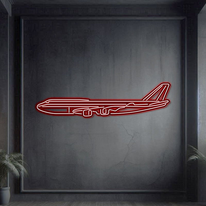 747-800 Metal Neon Aircraft Wall Art - NCN0004