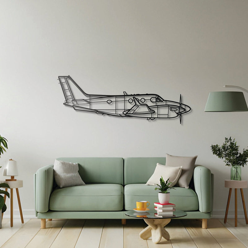 King Air C90 GTX Metal Aircraft Wall Art - NCP0232