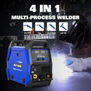 BILT HARD 200A MIG Welder, MIG/Flux Core MIG/Lift TIG/Stick 4-in-1 Welding Machine w/IGBT Inverter, 110V/220V Multi-Process Welder with Screen Display