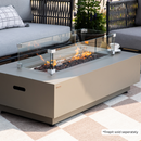 Westwood Fire Pit Tempered Clear Glass Wind Screen