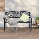 Outdoor Furniture Steel Frame Porch Garden Bench by LJGDeals