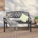 Outdoor Furniture Steel Frame Porch Garden Bench by LJGDeals