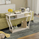 Curved Frame Modern Console Table with Storage Drawer for Entryway by LJGDeals