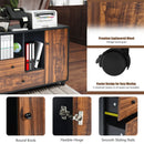 Mobile Filing Cabinet 2 Drawers with Open Shelves for Home and Office by DirectDeals