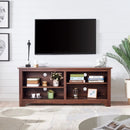 58 Inch Wood TV Stand for TVs up to 65 Inches with 4 Open Storage Shelves by LJGDeals