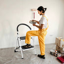 2.75 Feet Folding Step Stool with Iron Frame and Anti-Slip Pedals by LJGDeals
