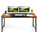 63 Inch Modern Splice Computer Desk with Heavy Duty Steel Frame by LJGDeals