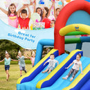 Inflatable Jumping Castle Bounce House with Dual Slides and 480W Blower by LJGDeals
