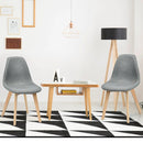 2 Pieces Modern Dining Chair Set with Wood Legs and Fabric Cushion Seat by LJGDeals