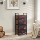 Industrial 4 Fabric Drawers Storage Dresser with Fabric Drawers and Steel Frame by DirectDeals