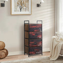 Industrial 4 Fabric Drawers Storage Dresser with Fabric Drawers and Steel Frame by LJGDeals