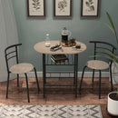 3 pcs Home Kitchen Bistro Pub Dining Table 2 Chairs Set by LJGDeals