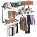 Custom Closet Organizer Kit 3 to 5 Feet Wall-Mounted Closet System with Hang Rod by DirectDeals