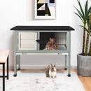 Small Elevated Rabbit Hutch with Hinged Asphalt Roof and Removable Tray by LJGDeals