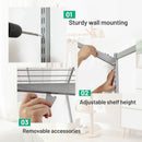 Custom Closet Organizer Kit 3 to 5 Feet Wall-Mounted Closet System with Hang Rod by LJGDeals