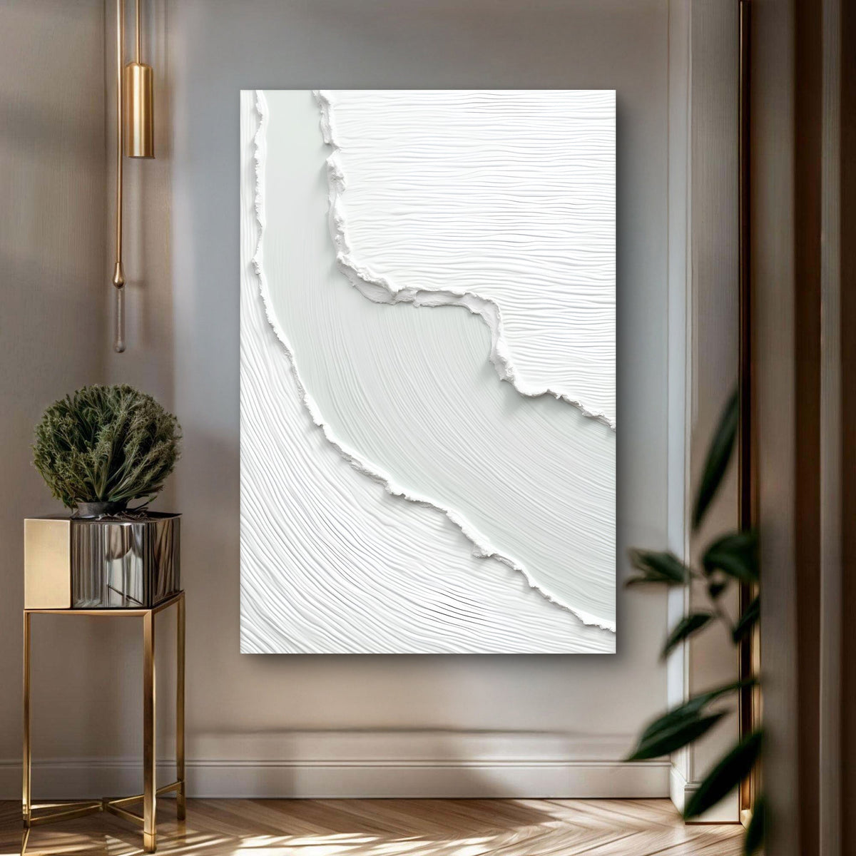 Abstract Minimalist Wave Wall Art, photo 2 of 10