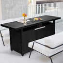 57 Inch 50 000 BTU Rectangular Propane Outdoor Fire Pit Table by LJGDeals