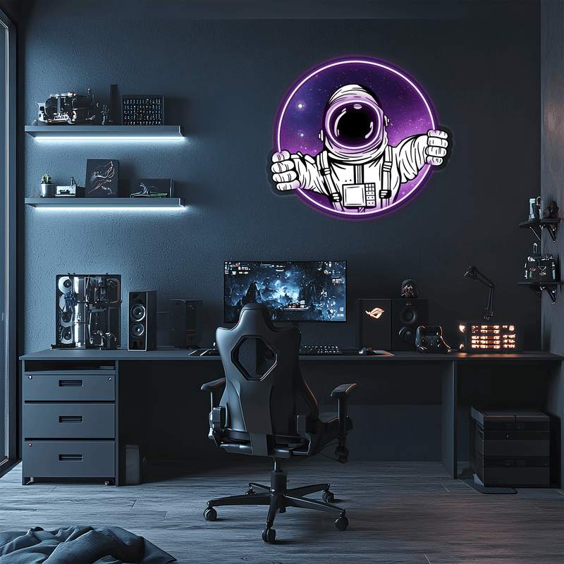 Astranaut Neon Sign, Uv Print Neon, Astranaut Wall Decor, Uv Print Neon Sign,Neon Light,Neon Wall Art, Neon Sign,Neon Light Sign,Neon Gifts