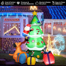 7 Feet Inflatable Christmas Tree Santa Decor with LED Lights by LJGDeals