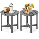 Set of 2 18 Inch Round Weather-Resistant Adirondack Side Tables by LJGDeals