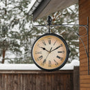 12"H Indoors/Outdoors Double Sided Clock by JHY DESIGN