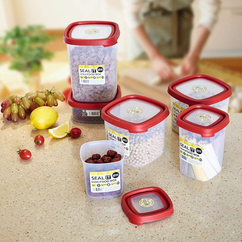 12 Piece Food Storage Container Set with Easy Locking Lids,BPA Free and 100% Leak Proof, Plastic