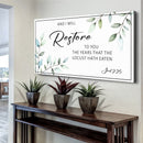 And I Will Restore To You - Joel 2:25 Faith Sign by Tailored Canvases