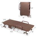 Adjustable Folding Guest Bed Frame with Mattress and Wheels by LJGDeals