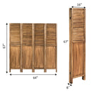 5.6 Ft Tall 4 Panel Folding Privacy Room Divider by LJGDeals