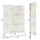 4 Panel Folding Room Divider Screen with 3 Display Shelves by LJGDeals