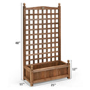 Solid Free Standing Wood Planter Box with Trellis for Garden by LJGDeals
