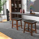 Set of 2 24/30 Inch Dining Bar Stool with Rubber Wood