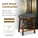 Set of 2 24/30 Inch Dining Bar Stool with Rubber Wood