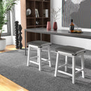Set of 2 24/30 Inch Dining Bar Stool with Acacia Wood Frame-24 inches
